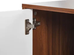 Beliani Tv-Taso 2 Kaappia 2 Hyllya Tumma Puu/Valkoinen Nueva Cheap