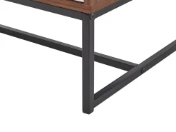 Beliani Tv-Taso 2 Kaappia 2 Hyllya Tumma Puu/Valkoinen Nueva Cheap