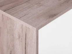 Beliani Tv-Taso 2 Kaappia 2 Hyllya Vaalea Puu/Valkoinen Lincoln Shop