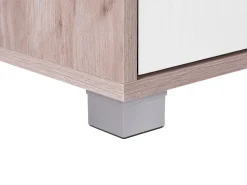 Beliani Tv-Taso 2 Kaappia 2 Hyllya Vaalea Puu/Valkoinen Lincoln Shop