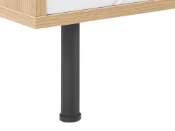 Beliani Tv-Taso 2 Kaappia 3 Hyllya Vaalea Puu/Valkoinen Palmer Best