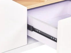 Beliani Tv-Taso 2 Kaappia 2 Laatikkoa Valkoinen/Vaalea Puu Cinci Cheap