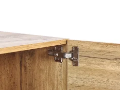 Beliani Tv-Taso 2 Kaappia 2 Laatikkoa Vaalea Puu/Musta Fiora Outlet