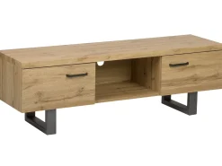 Beliani Tv-Taso 2 Kaappia Hylly Vaalea Puu Timber Outlet