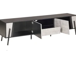 Beliani Tv-Taso 2 Kaappia Laatikko Vaaleanharmaa/Musta Blackpool Hot