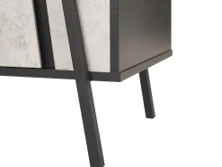 Beliani Tv-Taso 2 Kaappia Laatikko Vaaleanharmaa/Musta Blackpool Hot