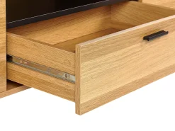 Beliani Tv-Taso 2 Kaappia Laatikko Vaalea Puu/Musta Claremont Shop