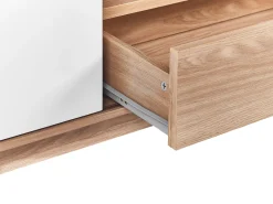 Beliani Tv-Taso 2 Kaappia Laatikko Vaalea Puu/Valkoinen Eerie Store