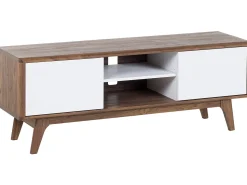 Beliani Tv-Taso 2 Kaappia Tumma Puu/Valkoinen Rochester Hot