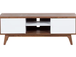 Beliani Tv-Taso 2 Kaappia Tumma Puu/Valkoinen Rochester Hot