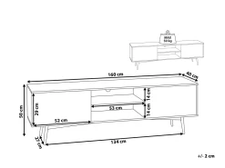 Beliani Tv-Taso 2 Kaappia Vaalea Puu Torvi Outlet