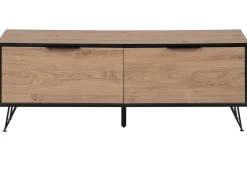 Beliani Tv-Taso 2 Kaappia Vaalea Puu/Musta Halston Shop