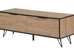 Beliani Tv-Taso 2 Kaappia Vaalea Puu/Musta Halston Shop