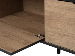 Beliani Tv-Taso 2 Kaappia Vaalea Puu/Musta Halston Shop