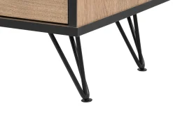 Beliani Tv-Taso 2 Kaappia Vaalea Puu/Musta Halston Shop