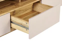 Beliani Tv-Taso 3 Laatikko 2 Hyllya Vaalea Puu/Beige Antonio Flash Sale