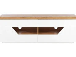 Beliani Tv-Taso 4 Laatikkoa 2 Hyllya Valkoinen/Vaalea Puu Cheval Online