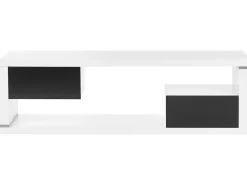 Beliani Tv-Taso 2 Laatikkoa Hylly Valkoinen/Musta Spokan Discount