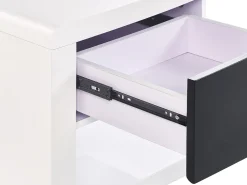 Beliani Tv-Taso 2 Laatikkoa Hylly Valkoinen/Musta Spokan Discount