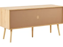 Beliani Tv-Taso 4 Laatikkoa Hylly Vaalea Puu Perote Discount