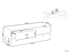 Beliani Tv-Taso 2 Laatikkoa Tumma Puu Corina Sale