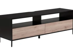 Beliani Tv-Taso 2 Laatikkoa Vaalea Puu/Musta Sydney Fashion