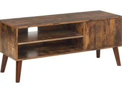 Beliani Tv-Taso Kaappi 2 Hyllya Tumma Puu Vanler Store