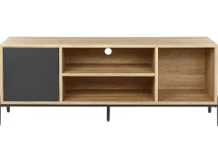 Beliani Tv-Taso Kaappi 3 Hyllya Vaalea Puu/Harmaa Moines Flash Sale