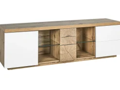 Beliani Tv-Taso Kaappi 2 Laatikkoa Vaalea Puu/Valkoinen Farada Sale