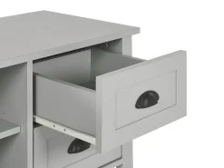 Beliani Tv-Taso Kaappi 2 Laatikkoa Vaaleanharmaa Honolulu Cheap