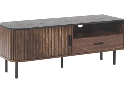 Beliani Tv-Taso Kaappi Laatikko Tumma Puu/Musta Jose Discount