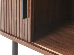 Beliani Tv-Taso Kaappi Laatikko Tumma Puu/Musta Jose Discount