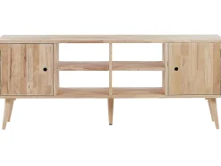 Beliani Tv-Taso Kumipuu 2 Kaappia 4 Hyllya Vaalea Puu Chandler Best