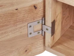 Beliani Tv-Taso Kumipuu 2 Kaappia 4 Hyllya Vaalea Puu Chandler Best