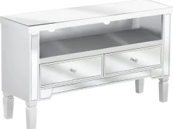 Beliani Tv-Taso Peililasi 2 Laatikkoa Hopea Nicea New