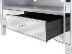 Beliani Tv-Taso Peililasi 2 Laatikkoa Hopea Nicea New