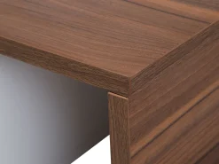 Beliani Tv-Taso Saadettava Kaappi Valkoinen/Tumma Puu Yonkers Flash Sale