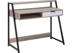 Beliani Tyohuonesetti 2 Osaa Vaalea Puu/Musta Foster/Calvin Store