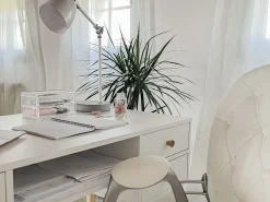 Beliani Tyopoyta 4 Laatikkoa Hylly Valkoinen 110 X 55 Cm Levin Best Sale