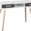 Beliani Tyopoyta 2 Laatikkoa Hylly Valkoinen/Harmaa 120 X 45 Cm Frisco Cheap