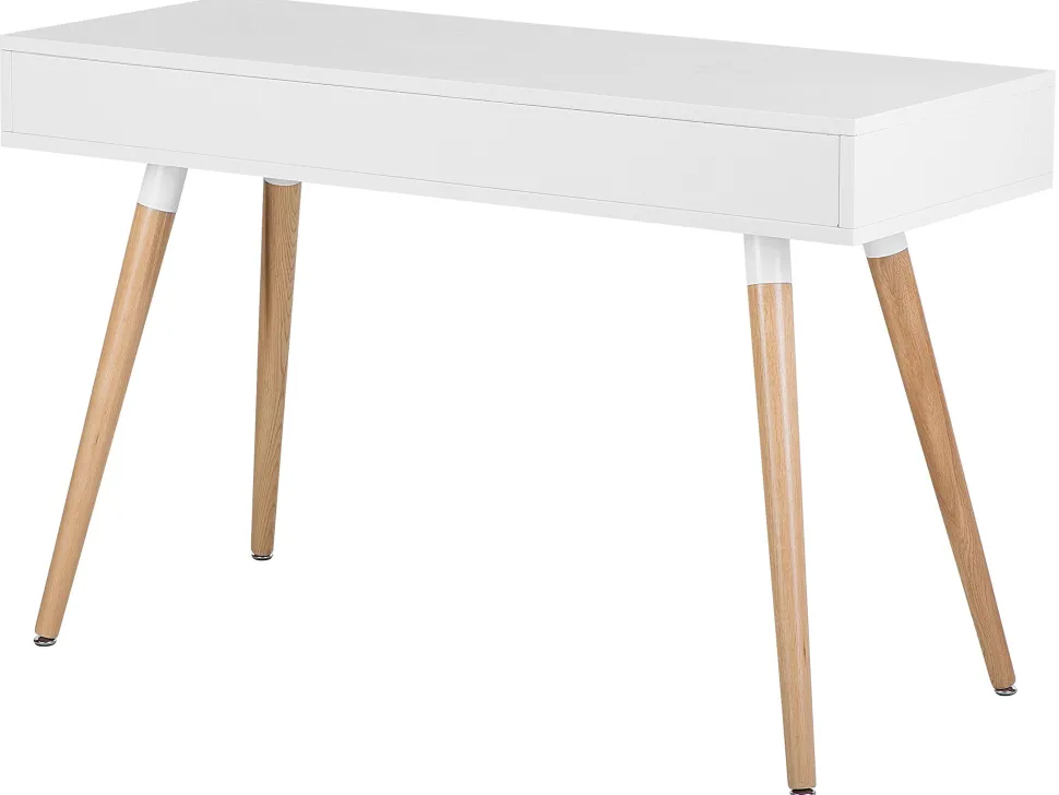 Beliani Tyopoyta 2 Laatikkoa Hylly Valkoinen/Harmaa 120 X 45 Cm Frisco Cheap