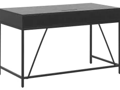 Beliani Tyopoyta 2 Laatikkoa Musta/Vaalea Puu 120 X 60 Cm Jena Outlet