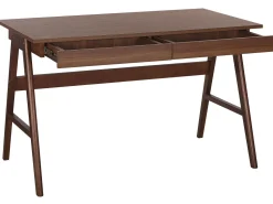 Beliani Tyopoyta 2 Laatikkoa Tumma Puu 120 X 70 Cm Sheslay Hot