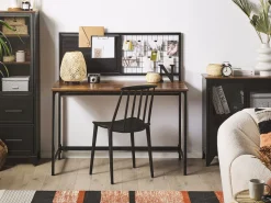 Beliani Tyopoyta Muistitaulu Tumma Puu/Musta 118 X 60 Cm Vince Cheap