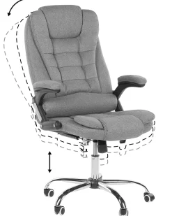 Beliani Tyotuoli Kangas Harmaa Royal Best