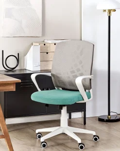 Beliani Tyotuoli Kangas Harmaa/Sininen Bonny Best