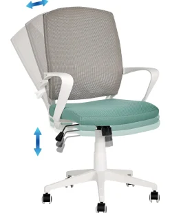 Beliani Tyotuoli Kangas Harmaa/Sininen Bonny Best