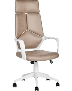 Beliani Tyotuoli Kangas Ruskeanharmaa/Valkoinen Delight Fashion