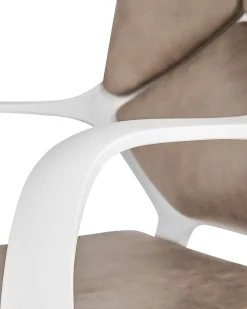 Beliani Tyotuoli Kangas Ruskeanharmaa/Valkoinen Delight Fashion