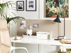 Beliani Tyotuoli Kangas Ruskeanharmaa/Valkoinen Delight Fashion